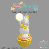 happy easter bunny yellow light