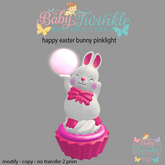 happy easter bunny pinklight