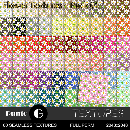 Full Perm Textures - Flower Pack 01