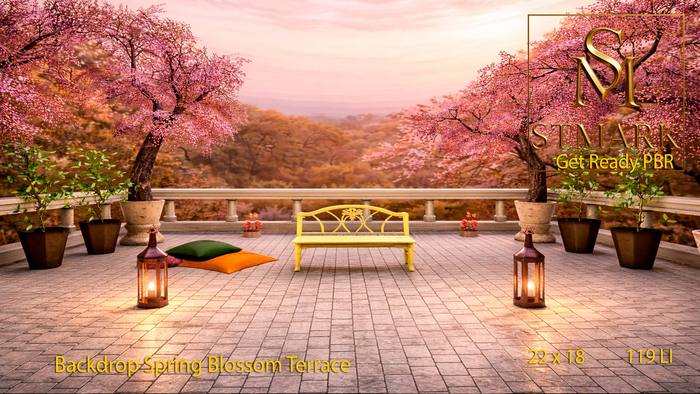 Backdrop Spring Blossom Terrace ( Pbr) 