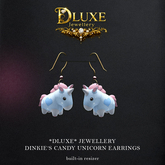 *DLUXE* DINKIE'S CANDY UNICORN EARRINGS* Fatpack