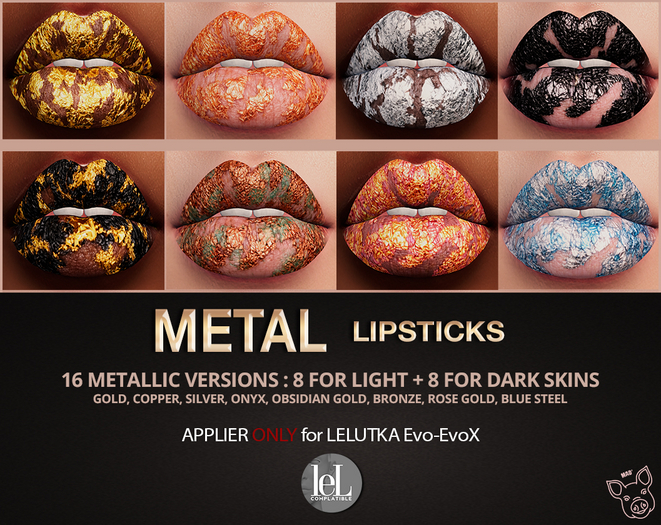 Mad' - Metal Lipsticks [LeL evolution Applier]