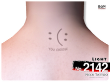 (Neck Tattoo) No.2142 Light