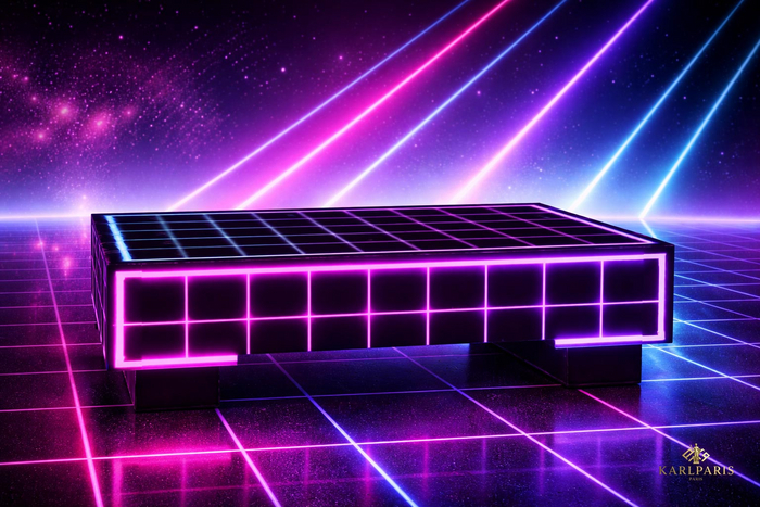 Cyberpunk Neon Table – Futuristic LED Lounge Decor