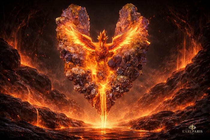 Phoenix Lava Portal – Fire Fantasy Wall Decor