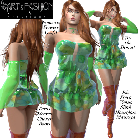 ART & FASHION - WOMEN & FLOWERS OUTFIT