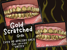 Gold Scratched Grillz