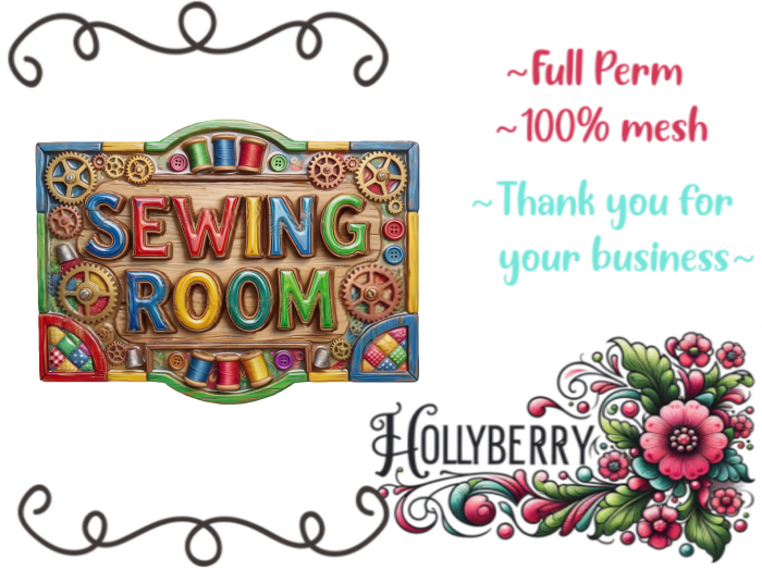 HB: Sewing Room Sign B FuLL PERM