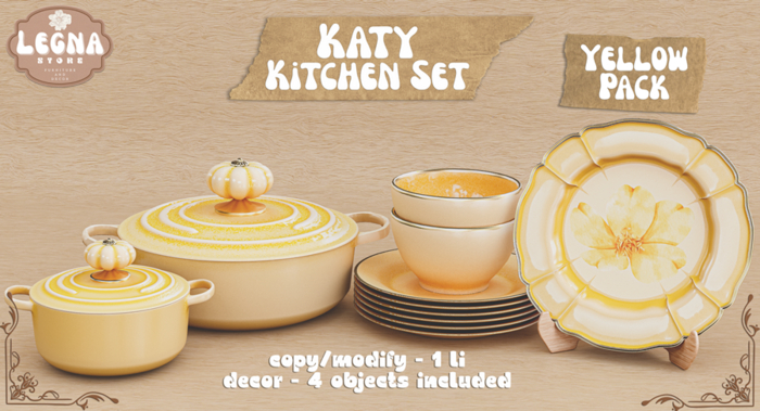 - Legna - Katy Kitchen Set (Yellow Pack)
