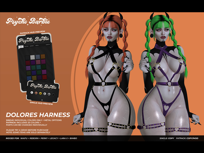+PB+ Dolores Harness - Fatpack