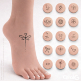 CAROLG - Tiny Foot Tattoo Set - 15 Designs - BOM