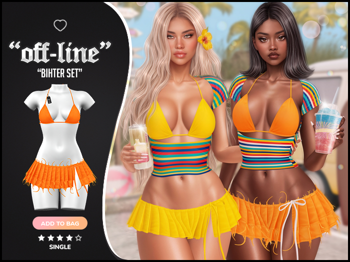 "Off-Line" x "Bihter" Set / Tangerine