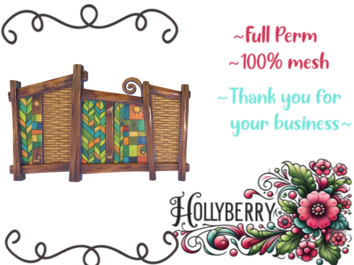 HB: Whimsy Tropical Fence Panel FuLL PERM