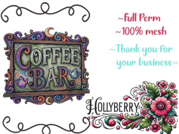 HB: Coffee Bar Wall Sign FuLL PERM