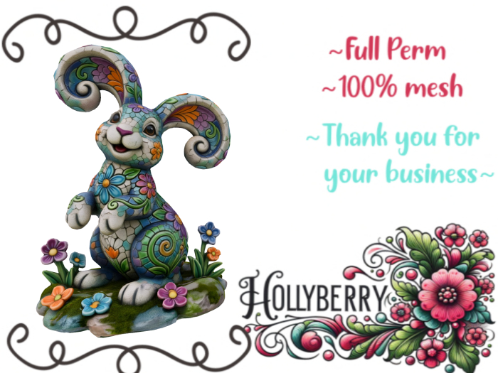 HB: Whimsy Mosaic Bunny FuLL PERM