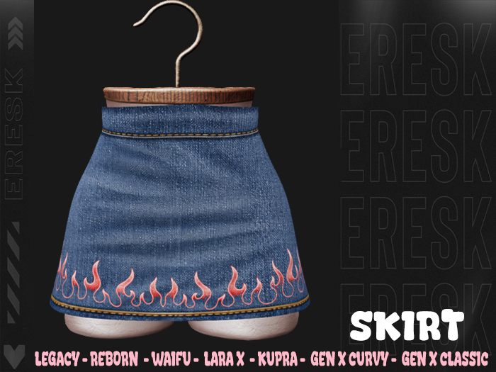 Eresk :: Rafa Skirt jeans red (ADD)