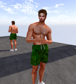 KC'S GREEN BOARD SHORTS