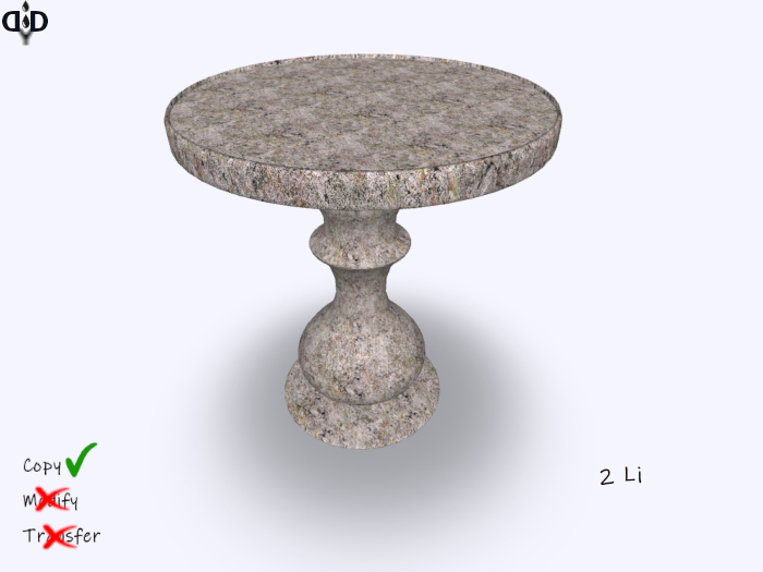 Garden:. Stone Round Table