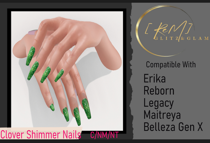 [ReM]  Clover Shimmer Nails