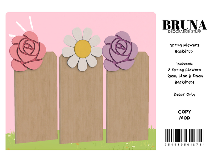 BRUNA - Spring Flowers  Backdrop - Pack 