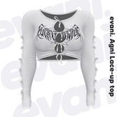 evani. Agni Lace-up top - snow