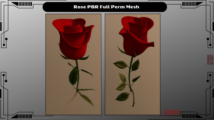 Rose PBR Full Perm Mesh