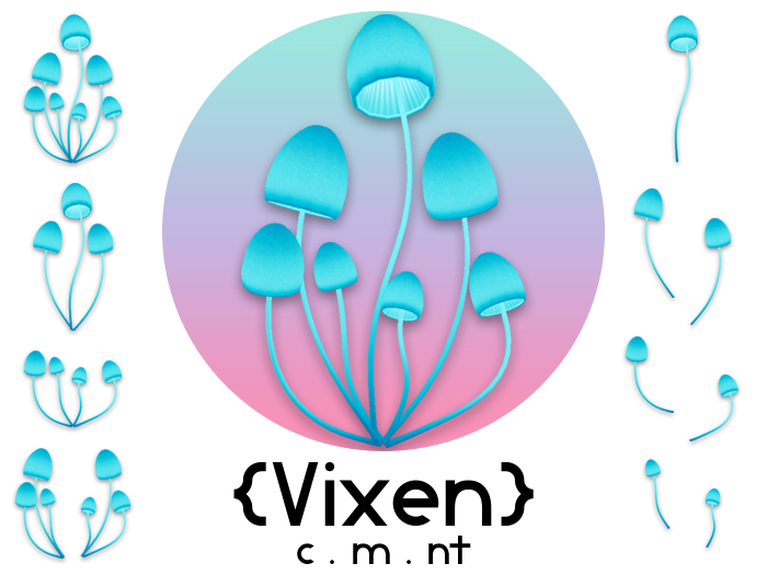 {Vixen} - Fairy Mushrooms - { #06 Aqua }