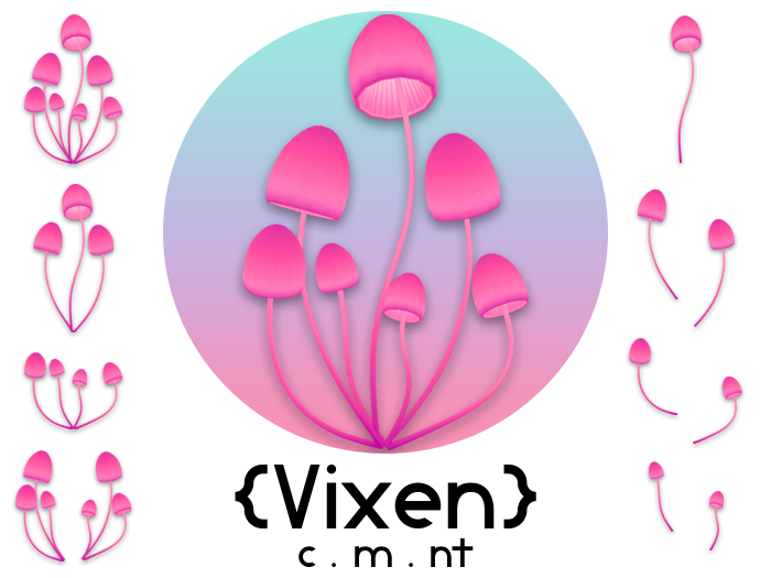 {Vixen} - Fairy Mushrooms - { #09 Rose }