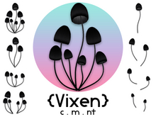 {Vixen} - Fairy Mushrooms - { #13 Black }
