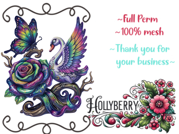 HB: Gothic Rainbow Swan FuLL PERM