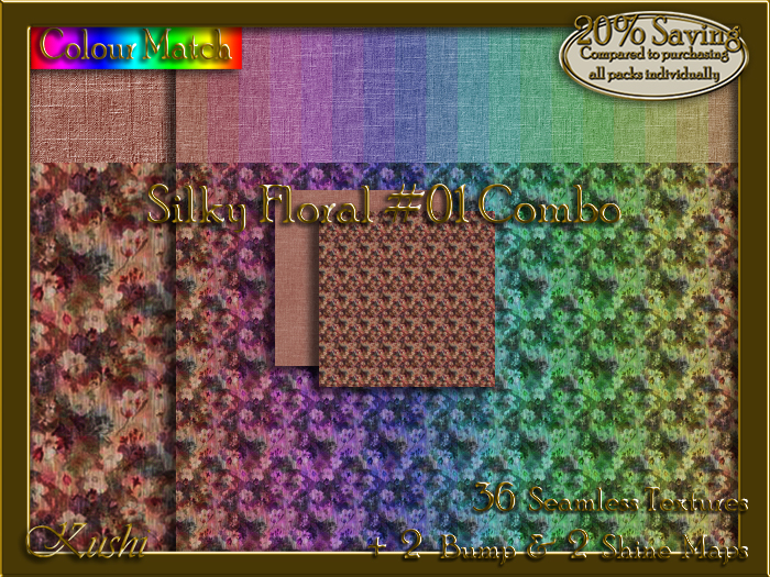 Silky Floral #01 COMBO Texture Bundle