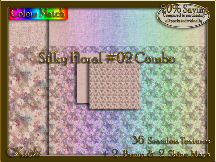 Silky Floral #02 COMBO Texture Bundle