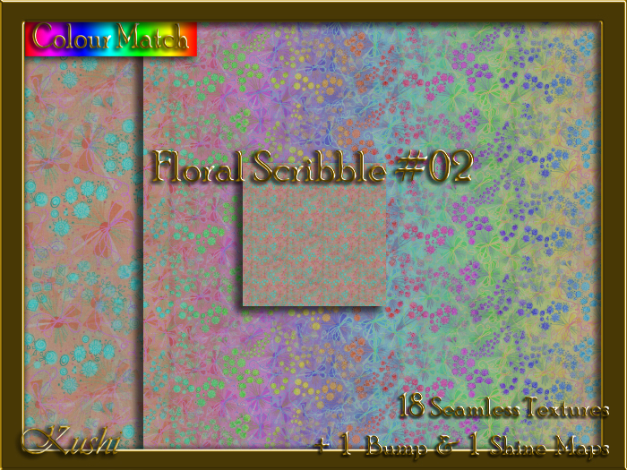 Floral Scribble #02 Texture Pack