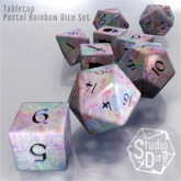 /studioDire/ Tabletop - Pastel Rainbow Dice Set