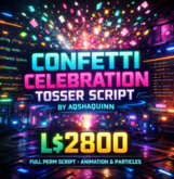 Aqshaquinn Confetti Celebration Tosser Script – Local Chat Trigger “Yay”, Animation & Particle Effect System for Second