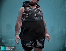 [TT] Jonathan Sleeveless Hoody - Black Militia