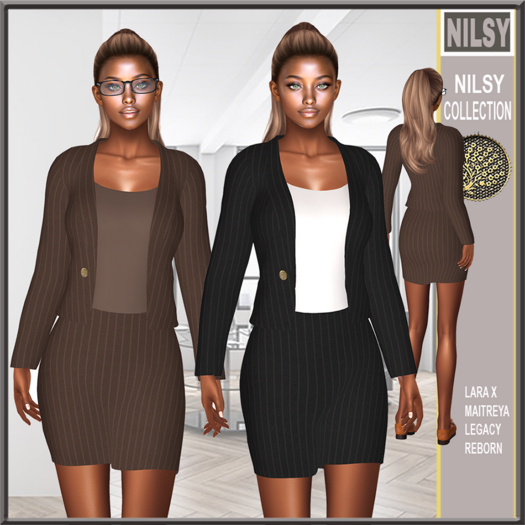 STRIPE BUSINESS OUTFIT,2OPTIONS