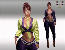 SET Blouse,Tie,Pants,Belt-Chain 15x Multicolor3 HUD
