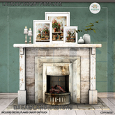 DD Laursan Shabby Fireplace Set