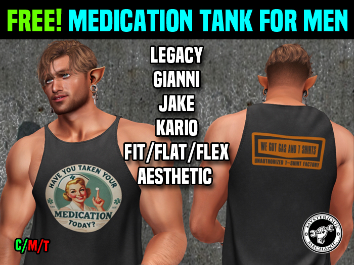 FREE MEDICATION TANKS FOR MEN 