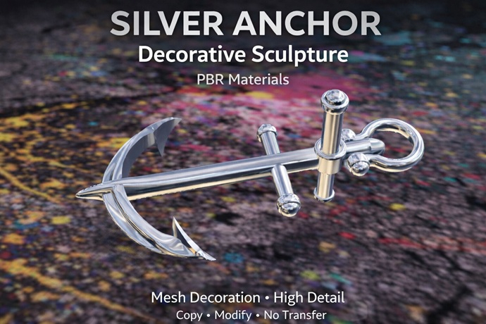 Silver Anchor – Decorative Sculpture*Pbr*