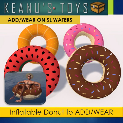Inflatable Donut Floaties ADD/WEAR on SL Water