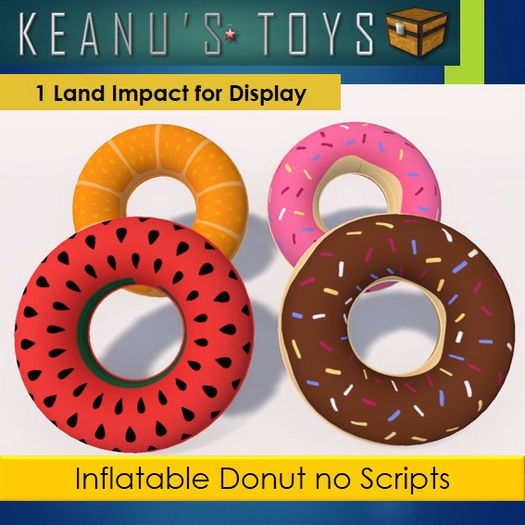 Inflatable Donut Floaters Décor only 