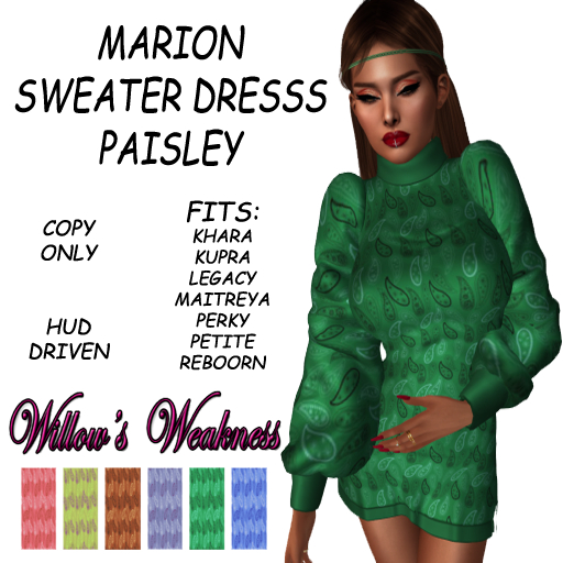 MARION SWEATER DRESS PAISLEY BOX