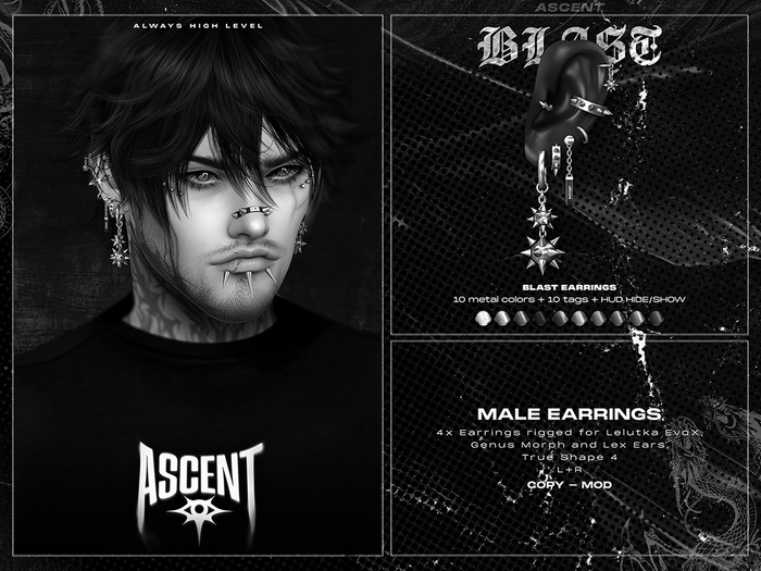 ASCENT - DEMO Blast Earrings M