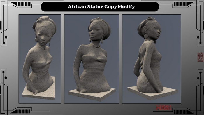 African Statue Copy Modify