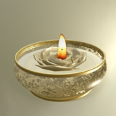 Candle with Rose #076