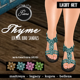 {Poeme} Thyme Leather Boho Sandals (Light Set)