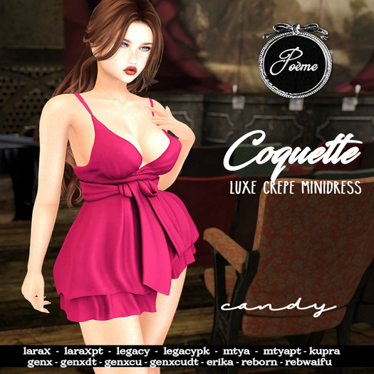 {Poeme} Coquette Luxe Minidress (Candy)
