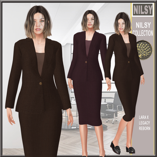 PENCIL SKIRT BUSINESS OUTFIT,2OPTIONS
